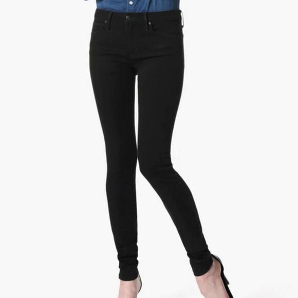 Joe's Twiggy Skinny in Regan Black Flawless Fabric Tall High Rise Jeans 28 - Picture 1 of 16